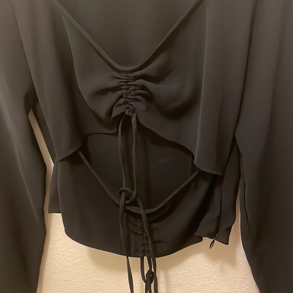 ZARA RUCHED CUT OUT TOP - Picture 5 of 9
